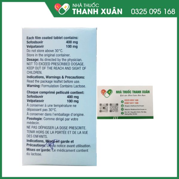 Myvelpa 400mg/100mg - Thuốc điều trị viêm gan C